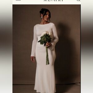 Meshki Slinky Fishtail Maxi Dress - Ivory